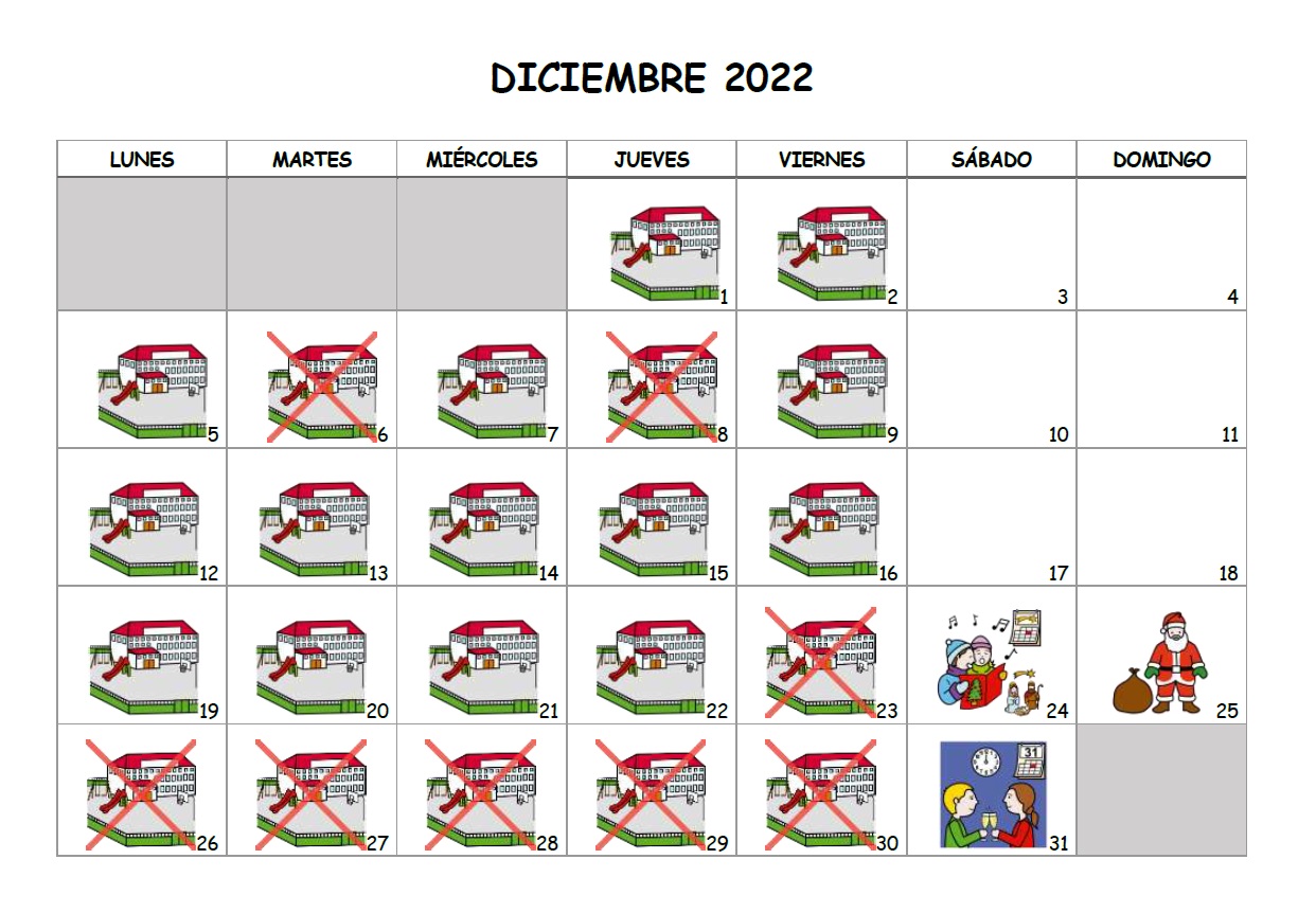 Calendario de vacaciones de Navidad 2022-2023